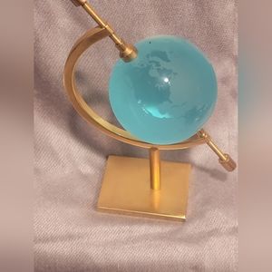 Beautiful Blue Glass Glibe with Display
